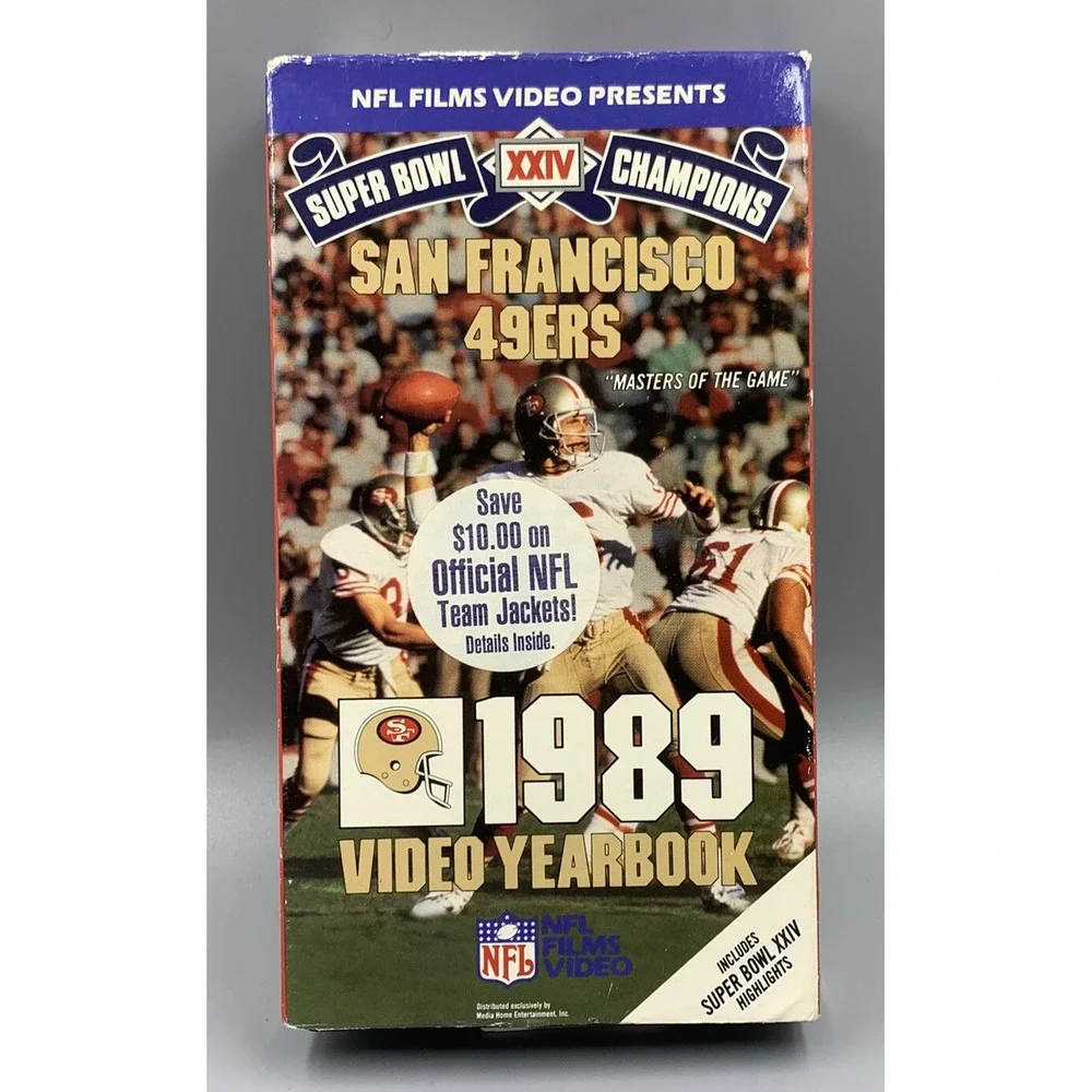 San Francisco 49ers Super‎ Bowl XXIV NFL FILMS 1989 Video Yearbook VHS